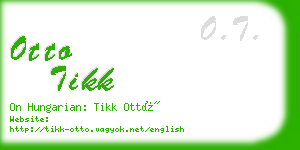 otto tikk business card